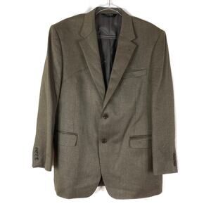 Jos. A. Bank | Brown Silk Camel Hair Mens Suit Jacket Size 44R